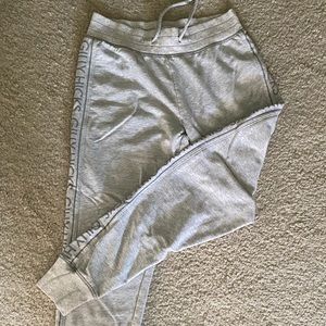 grey soft loungewear sweatpants with drawstrings